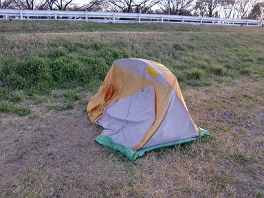稲田堤の謎のテント